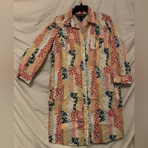✨⚡️💥TOMMY HILFIGER 3/4 Sleeve Floral Shirt Dress - Picture 7 of 9